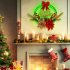 Christmas Luminous Garland With Night Light Door Hanging Rattan For Front Door Wall Window Farmhouse Decoration Christmas wreath 2