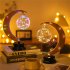 Christmas Lunar Lamp With Jute Twine Super Bright Eye Protection Moon Shape Vintage Style LED Crescent Light Table Lamp warm white