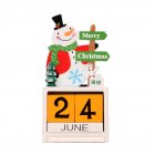 Christmas Mini Wooden Countdown Calendar Ornament Adjustable Date