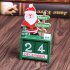 Christmas Mini Wooden Countdown Calendar Ornament Adjustable Date santa green