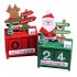 Christmas Mini Wooden Countdown Calendar Ornament Adjustable Date snowman white