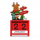 Christmas Mini Wooden Countdown Calendar Ornament Adjustable Date