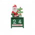 Christmas Mini Wooden Countdown Calendar Ornament Adjustable Date snowman white