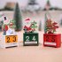 Christmas Mini Wooden Countdown Calendar Ornament Adjustable Date elk red