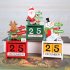 Christmas Mini Wooden Countdown Calendar Ornament Adjustable Date elk red