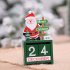 Christmas Mini Wooden Countdown Calendar Ornament Adjustable Date elk red