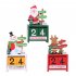 Christmas Mini Wooden Countdown Calendar Ornament Adjustable Date elk red