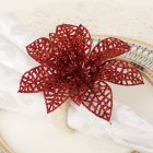 Christmas Napkin Ring Simulation Berry Branches Flax Tissue Paper Holder