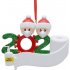 Christmas Ornament Kit DIYName Blessing Hanging Pendant Gift White family of 2