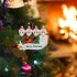 Christmas Ornament Kit DIYName Blessing Hanging Pendant Gift White family of 5