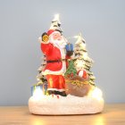 Christmas  Ornaments Battery Led Light Up Luminous Music Santa Claus Snowman Deer Resin Crafts Decoration Glowing Music Elderly
