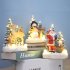 Christmas  Ornaments Battery Led Light Up Luminous Music Santa Claus Snowman Deer Resin Crafts Decoration Glowing Music Elderly