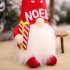 Christmas  Ornaments Faceless Doll With Lights Luminous Dolls Santa Toy Winter Home Table Decoration T2710 white hat faceless doll