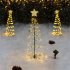 Christmas Outdoor Colorful LED Solar Light 2 Lighting Modes IP65 Waterproof Christmas Tree Light For New Year Garden Decoration color