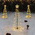 Christmas Outdoor Colorful LED Solar Light 2 Lighting Modes IP65 Waterproof Christmas Tree Light For New Year Garden Decoration yellow