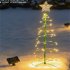 Christmas Outdoor Colorful LED Solar Light 2 Lighting Modes IP65 Waterproof Christmas Tree Light For New Year Garden Decoration color