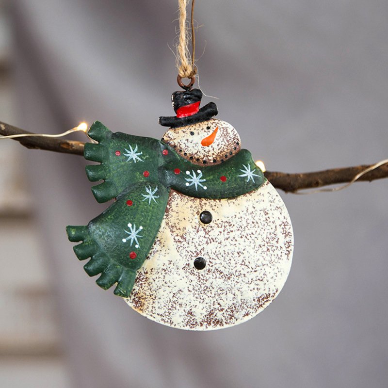 Christmas  Pendant Retro Old-fashioned Decoration Santa Claus Snowman Pendant Christmas Tree Decoration Green snowman