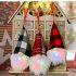 Christmas  Pendant Various Styles Knitting Decor With Lights Christmas Tree Home Ornaments Knitted pendant with light F red and white plaid