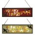 Christmas  Pendants Wooden Holiday English Letters Led Lights Christmas Decoration Crafts JM00622