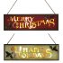 Christmas  Pendants Wooden Holiday English Letters Led Lights Christmas Decoration Crafts JM00560