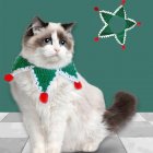 Christmas Pet Rabbit Collar Dog Cat Knitted Scarf Pet Costume Bandana Bib Scarf