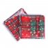 Christmas Plaid Snowflower Printing Pet Scarf Triangular Bibs for Dogs Cats Red and green snowflakes L