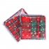 Christmas Plaid Snowflower Printing Pet Scarf Triangular Bibs for Dogs Cats Red and white snowflakes S