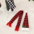 Christmas Plaid Wine Bottle Covers Set Mini Dress Up Wine Bottle Hats Scarves Toppers Black and White Plaid