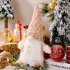 Christmas Plush Gnome Ornament Long Beard Light Up Elf Toy with Lights White Cap