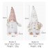 Christmas Plush Gnome Ornament Long Beard Light Up Elf Toy with Lights White Cap