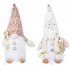Christmas Plush Gnome Ornament Long Beard Light Up Elf Toy with Lights White Cap