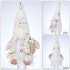 Christmas Plush Gnome Ornament Long Beard Light Up Elf Toy with Lights Khaki Hat