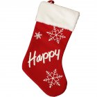 Christmas  Plush  Socks Non-woven Christmas Party Pendants Christmas Gift Candy Bags Snowflake English Socks Happy