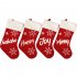 Christmas  Plush  Socks Non woven Christmas Party Pendants Christmas Gift Candy Bags Snowflake English Socks Happy