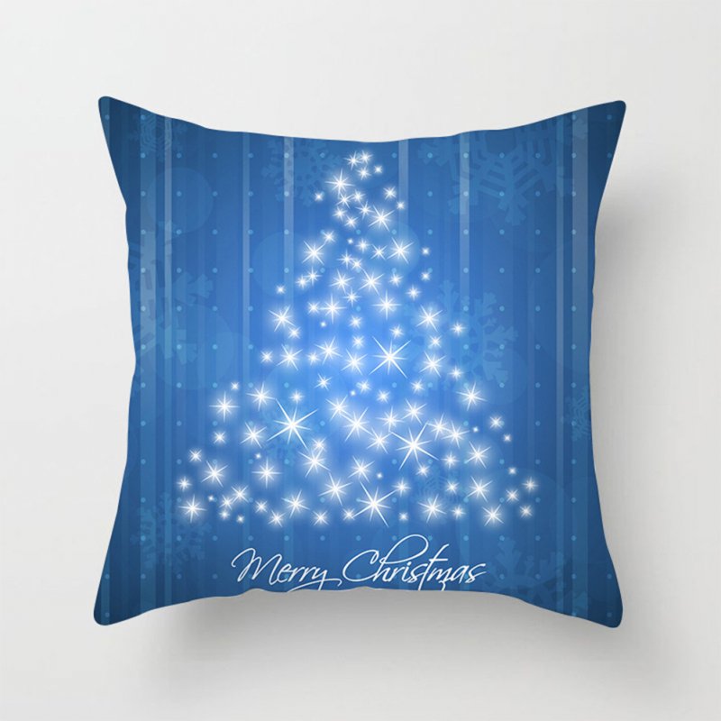 Christmas Polyester Peach Skin Pillowcase Cartoon Printed Sofa Hug Pillowcase Cushion Cover TPR084-35_45*45 (without pillow)