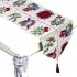 Christmas Printing Table  Runner Desk Cover Household Decorative Ornaments A section safflower