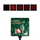 Christmas Projection Lamp Christmas Colored Lights Snowflakes Starry Sky Voice Control USB Mini Projection Light For Home Car Decoration Christmas Group A
