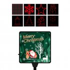 Christmas Projection Lamp Christmas Colored Lights Snowflakes Starry Sky Voice Control USB Mini Projection Light For Home Car Decoration Christmas Group C