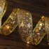 Christmas Ribbon Lights 4m 40 Led Lamp String Lights Weddings New Year Party Bronzing Gold Colorful Lights