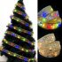 Christmas Ribbon Lights 4m 40 Led Lamp String Lights Weddings New Year Party Bronzing Silver Warm Light
