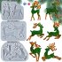 Christmas Silicone Mold Reusable Elk Shaped Diy Epoxy Resin Mould Christmas Tree Pendant Decoration 02