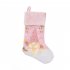 Christmas  Socks Pink With Lights Creative Faceless Doll Sparkly Christmas Ornament