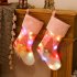 Christmas  Socks Pink With Lights Creative Faceless Doll Sparkly Christmas Ornament
