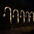 Christmas Solar Candy Cane Light with Pendent Led Ground Plug Crutch Lamp for Outdoor Lawn Garden Decoration