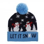 Christmas Style Knitted Hat with Pompon Decor for Kids Adults Gifts Elastic Hats LET snowman Average size