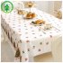 Christmas Table Cover Rectangle Printing Tablecloth for Restaurant Household Decoration D