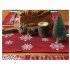 Christmas  Table  Runner Cotton Linen Snowman Embroidered Table Flag Family Table Decoration Christmas Table Cloth New Christmas snowman table runner