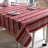 Christmas Tablecloth Cartoon Deer Printed Table Cover Home Party Festival Decor Table Cloth Red 100 140cm