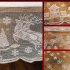 Christmas Tablecloth Snowflake Elk Lace Table Cloth Glass Table Cover Polyester Wedding Decoration white Diameter 178cm round