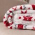 Christmas Throw Blanket For Couch Bed Thickened Reindeer Pattern Christmas Sherpa Blanket Home Decoration 152 x 127cm